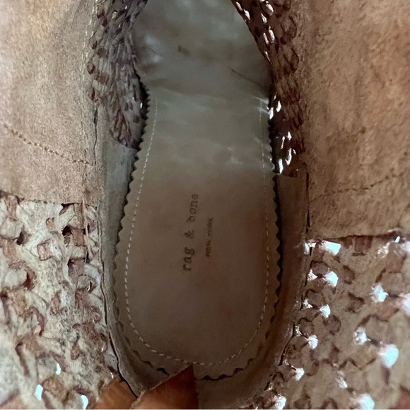 Rag & Bone Leather Newbury Bohemian Bootie Ankle Boots Size 39.5 - Picture 12 of 15